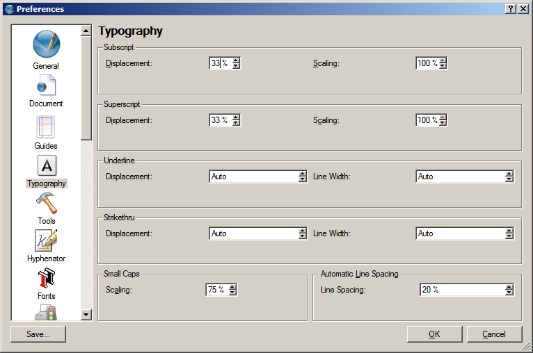 Typography Tab Panel